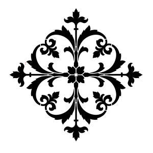 NCS-129 Gothic ornament stencil - Nordic Chic®