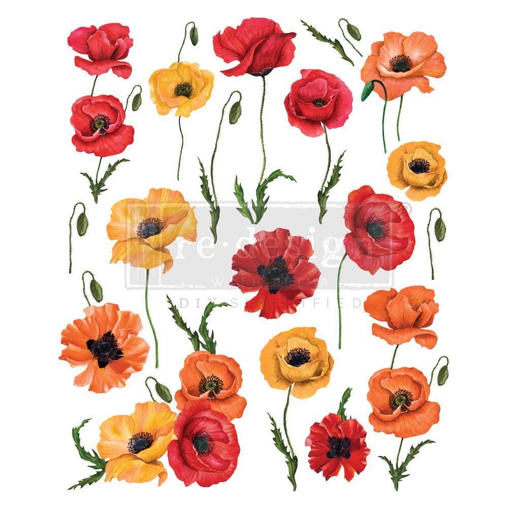 Prima Redesign Transfer - Poppy Gardens - Nordic Chic®