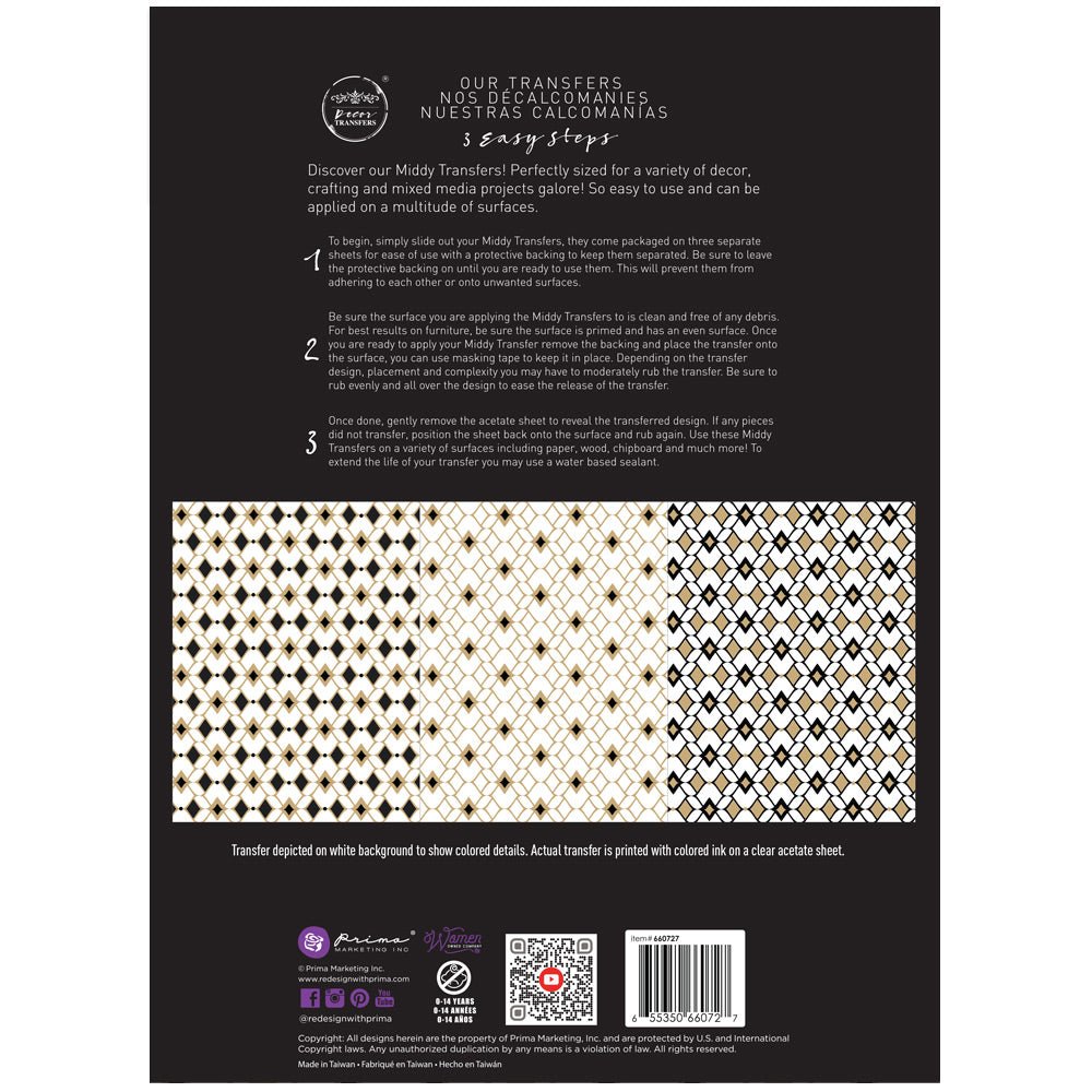 Redesign transfers - Moroccan Diamonds - Nordic Chic®