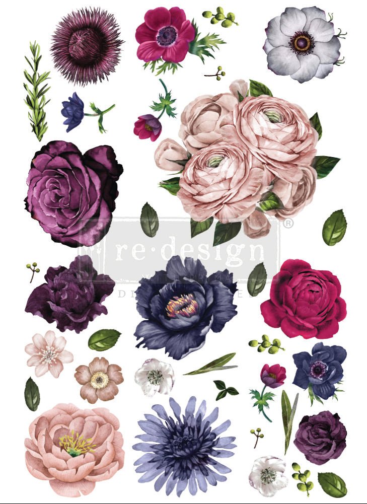 Prima Redesign transfer with flowers - Nordic Chic®
