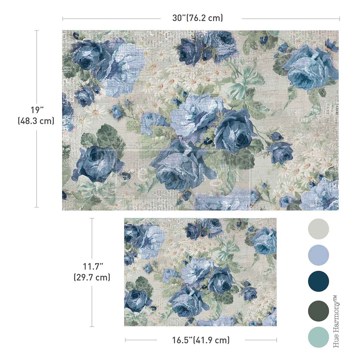 A3 Decoupage paper fiber – Meadow Melodies (reversible) - Nordic Chic®