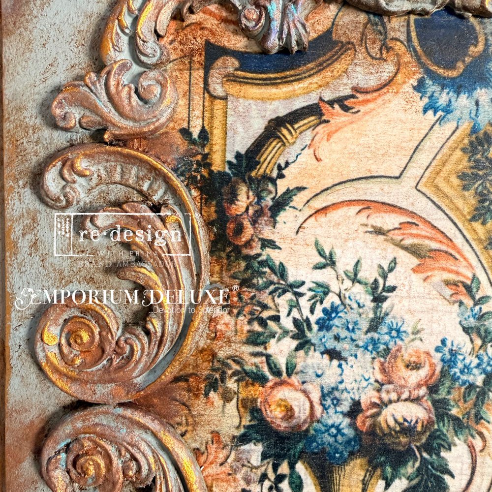 A3 Decoupage paper fiber – Serenade in Blue (reversible) - Nordic Chic®