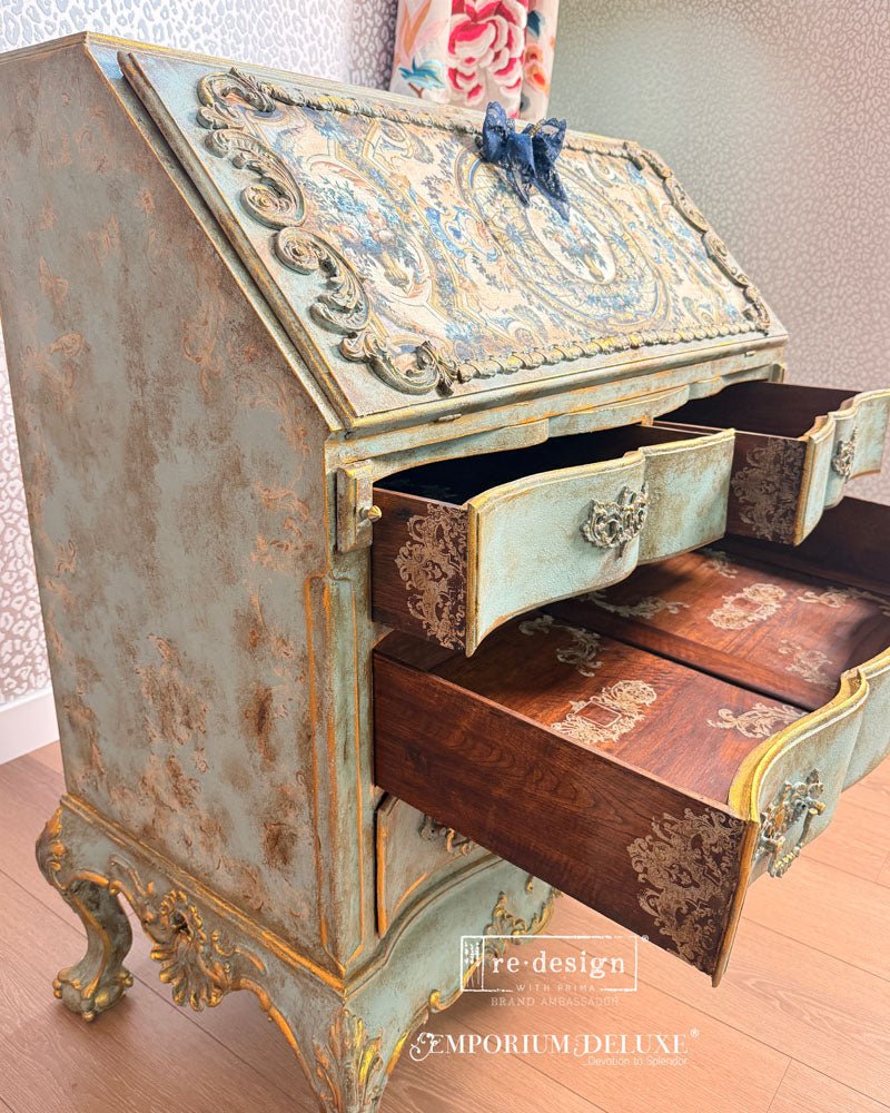 A3 Decoupage paper fiber – Serenade in Blue (reversible) - Nordic Chic®