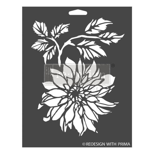 Dahlia Garden - Redesign Decor Stencil Limited edition - Nordic Chic®