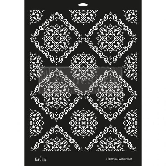 Decor Stencil Kacha – MODERN MOROCCAN – 1 PC – Design Size 16.5″X21.6″ / SHEET SIZE 18″X25.5″X 16 MIL - Nordic Chic®