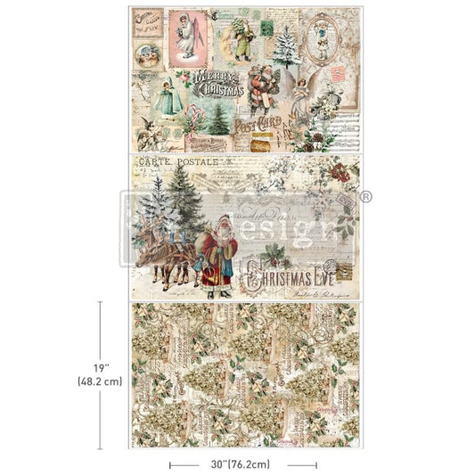Decoupage Decor Tissue Triple Paper Pack - Holly Jolly Hideaway - Nordic Chic®