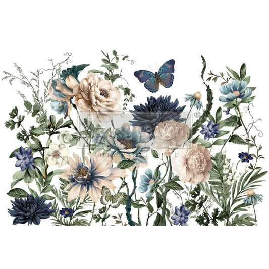 Large Decor Transfer - Cerulean Blooms - Nordic Chic®