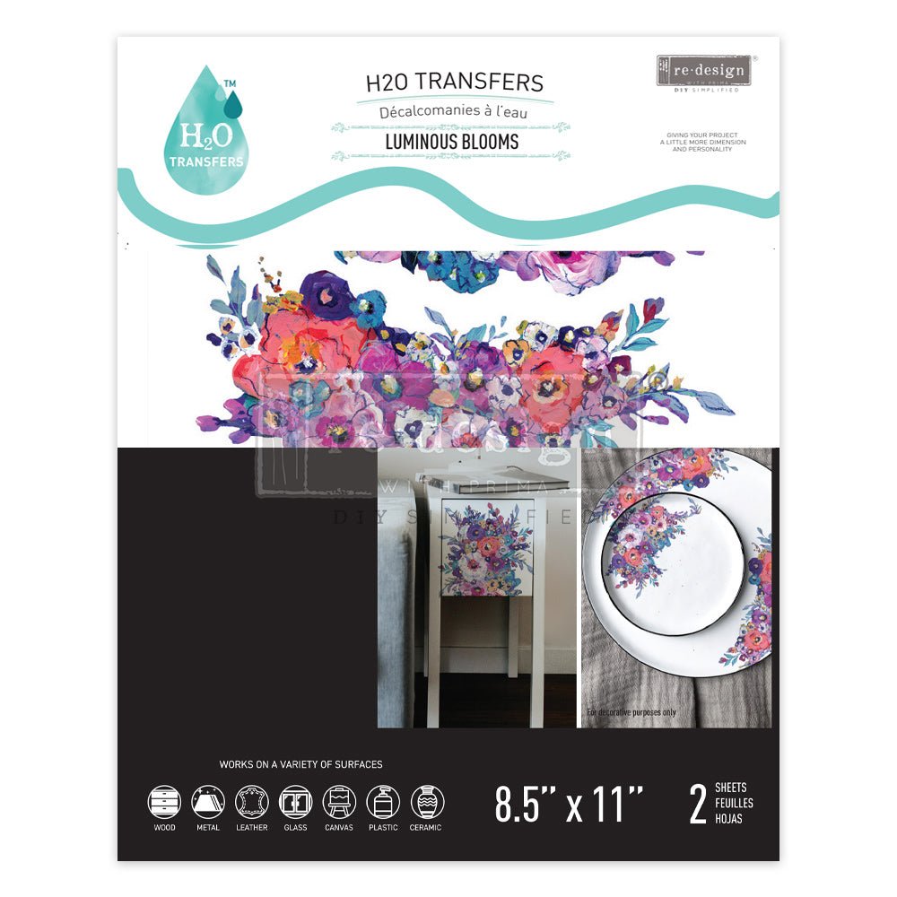 Luminous Blooms - H20 Transfers - Nordic Chic®