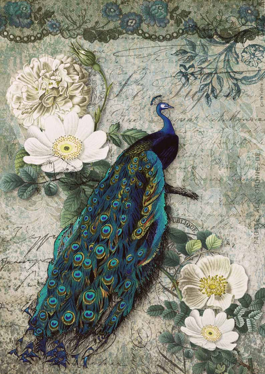 Peacock Majesty Decoupage Queen - Nordic Chic®