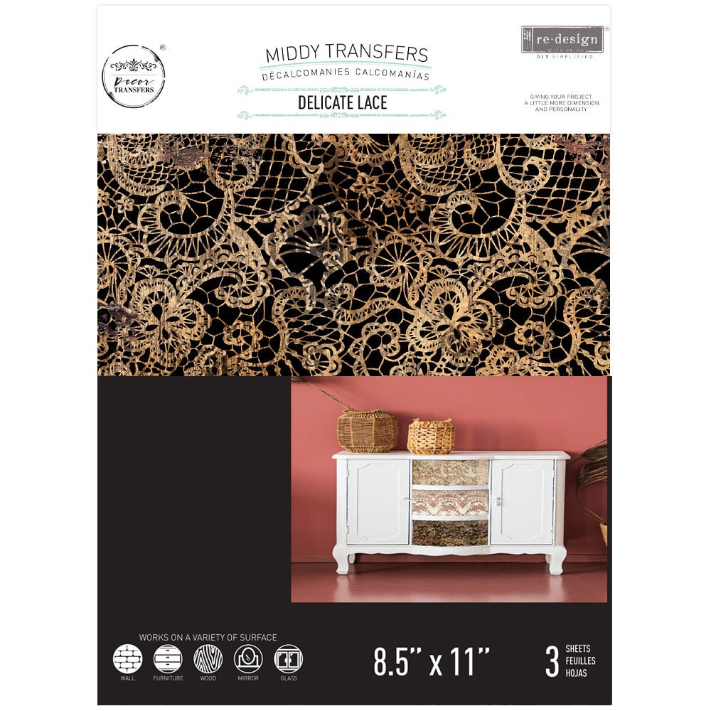 Redesign transfers - Delicate Lace - Nordic Chic®