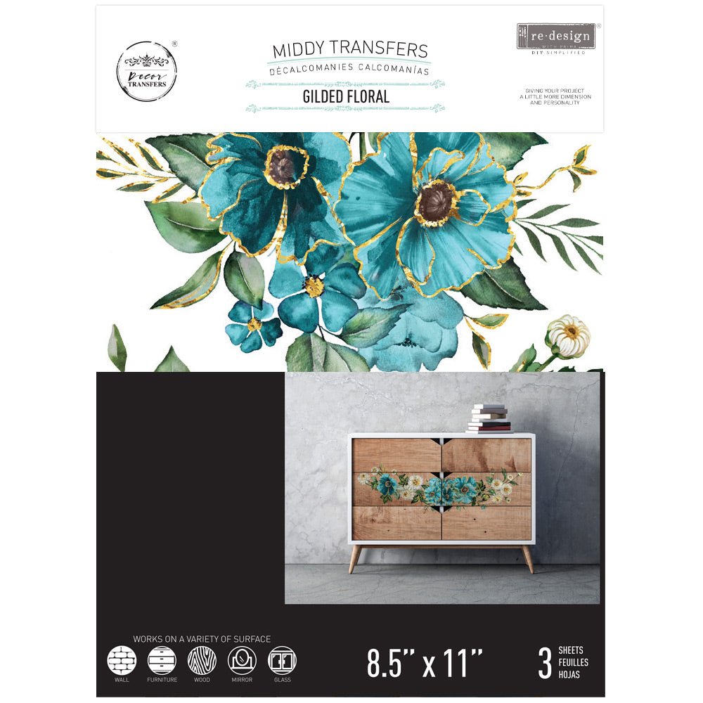 Redesign transfers - Gilded floral - Nordic Chic®